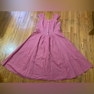 [Vintage] Pink, button-up dress by Apart